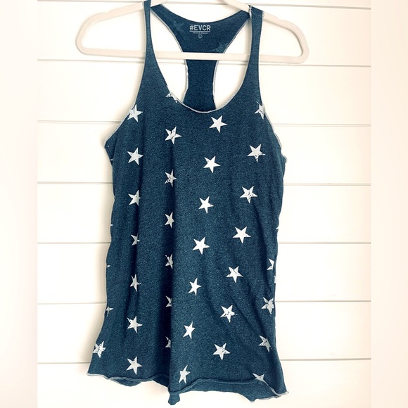🇺🇸NEW, Navy Racerback Tank With White Stars & Stitching, Size Large - Picture 2 of 3